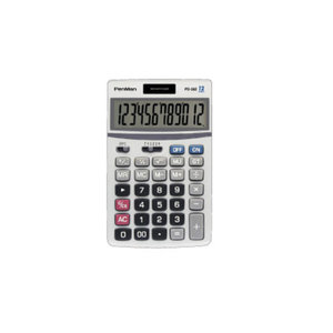 펜맨 전자계산기 PD-352 화이트/12자리 107x172x28mm